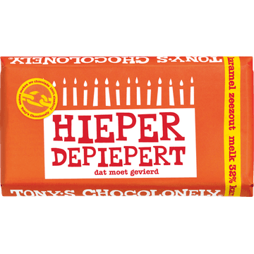 Tony's Chocolonely Hieper de Piepert Melk Karamel Zeezout 180 g