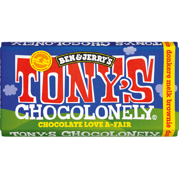 Tony's Chocolonely Ben & Jerry's Chocolate Love A-Fair Donkere Melk Brownie 180 g