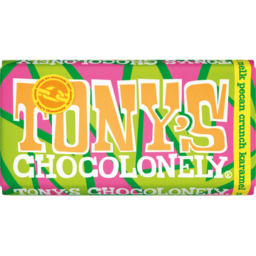 Tony's Chocolonely Melk Pecan Crunch Karamel 180 g