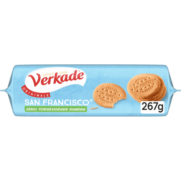 Verkade Originals San Francisco Naturel Zero Toegevoegde Suiker 267 g