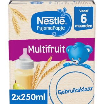 Nestlé PyjamaPapje® Multifruit 6+ maanden baby pap 2 x 250 ml