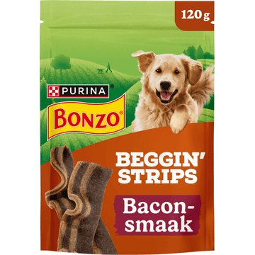 Bonzo Beggin' Strips Hondensnacks met Bacon
