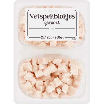 Vetspekblokjes Gerookt 2 x 125 g