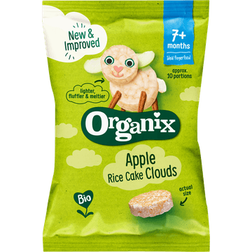 Organix Rijstwafels Apple Rice Cake Clouds 40 g