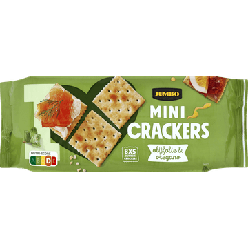 Jumbo Mini Crackers Olijfolie & Oregano 8 x 5 Stuks