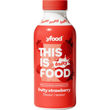 YFood Drinkmaaltijd Fruity Strawberry 500ML