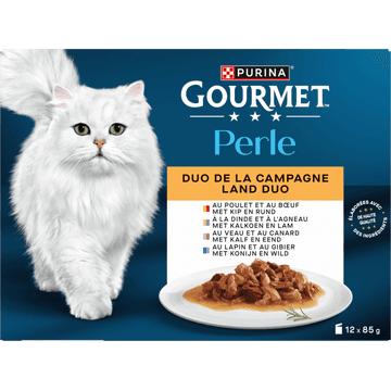 PURINA® Gourmet Perle Kattenvoer Land Duo 12 x 85 g