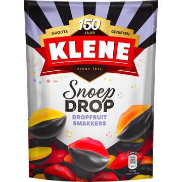 Klene Snoep Drop Dropfruit Smakkers 200 g