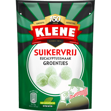 Klene Drop Groentjes Suikervrij 90g
