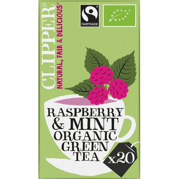 Clipper Raspberry & Mint Organic Green Tea 20 Zakjes 35 g