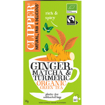 Clipper Ginger Matcha & Turmeric Organic Green Tea 20 Zakjes 36 g