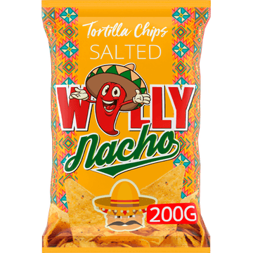 Willy Nacho Tortilla Chips Salted 200 g