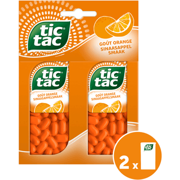 Tic Tac Sinaasappel 2 x 49 g