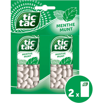Tic Tac Pepermuntpastilles 2 x 49 g