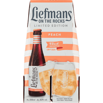 Liefmans - Peach Fruitesse - Limited Edition - Fles - 4 x 250ML