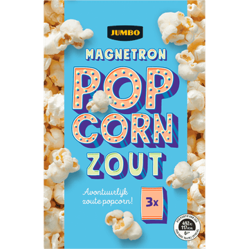 Jumbo Magnetron Popcorn Zout 3 x 90 g