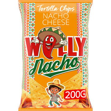 Willy Nacho Tortilla Chips Nacho Cheese 200 g