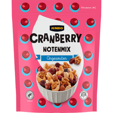 Jumbo Cranberry Notenmix Ongezouten 200 g