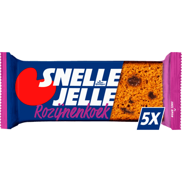 Snelle Jelle (Te) Krachtige Rozijnenkoek 5 Stuks 325 g
