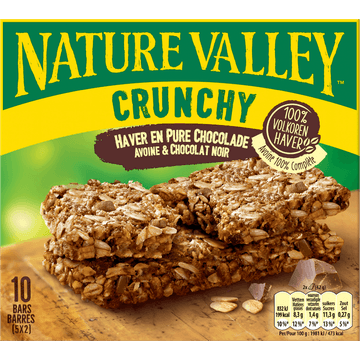 Nature Valley Crunchy Haver en Pure Chocolade 10 Bars 5 x 42 g