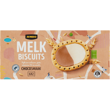 Jumbo Melkbiscuits Chocosmaak 6 Stuks