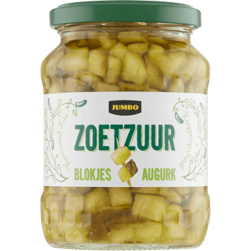 Jumbo Zoetzuur Blokjes Augurk 330 g