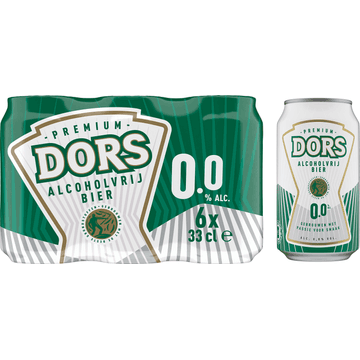 Dors - Alcoholvrij Bier 0.0% - Blik - 6 x 330 ML