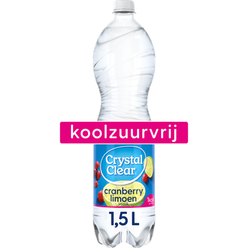 Crystal Clear Koolzuurvrij Cranberry Limoen 1,5L