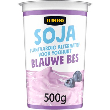 Jumbo Soja Plantaardig Alternatief voor Yoghurt Blauwe Bes 500 g