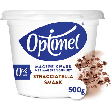 Optimel Magere Kwark met Magere Yoghurt Stracciatella Smaak 0% Vet 500g