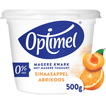 Optimel Magere Kwark met Magere Yoghurt Sinaasappel Abrikoos 0% Vet 500g