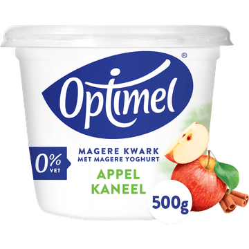 Optimel Magere Kwark met Magere Yoghurt Appel Kaneel 0% Vet 500g