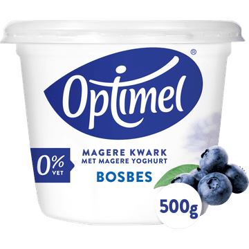 Optimel Magere Kwark met Magere Yoghurt Bosbes 0% Vet 500g