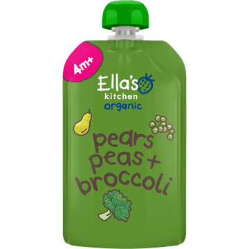 Ella's Kitchen Peren, doperwten + broccoli 4+ biologisch 120 g