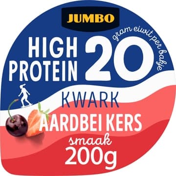 Jumbo High Protein Kwark Aardbei Kers Smaak 200 g