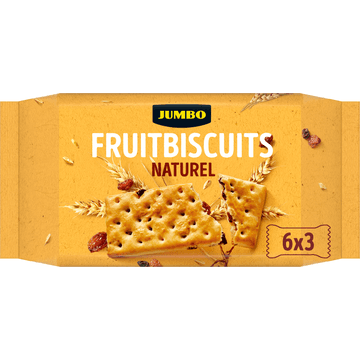Jumbo Fruitbiscuits Naturel 6 x 3 Stuks
