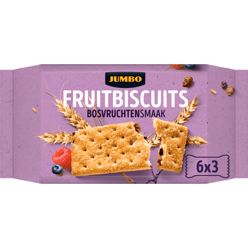 Jumbo Fruitbiscuits Bosvruchtensmaak 6 x 3 Stuks