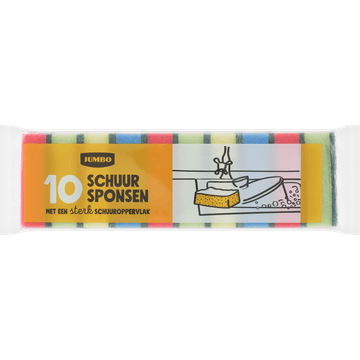 Jumbo Schuursponsen 10 Stuks