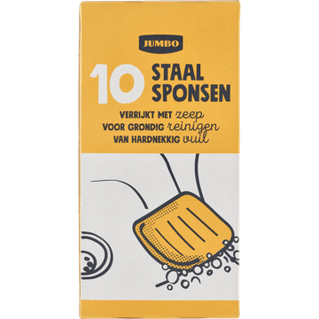 Jumbo Staalsponsen 10 Stuks
