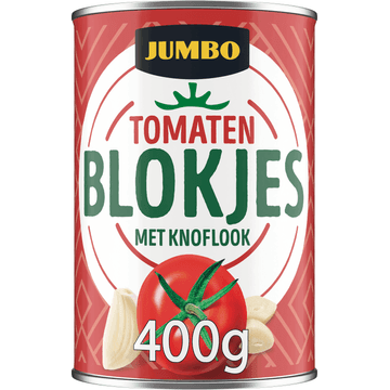 Jumbo Tomatenblokjes met Knoflook 400 g