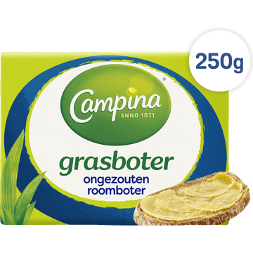 Campina Botergoud Ongezouten Grasboter 250 g