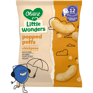 Olvarit Little Wonders kikkererwt knabbels 12+ maanden 15g