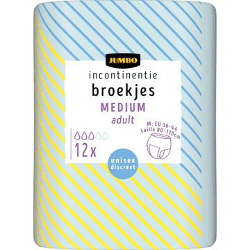 Jumbo Incontinentie Broekjes Medium Adult Maat 36-44 12 Stuks