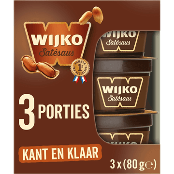 Wijko Satésaus kant en klaar 3 x 80 g
