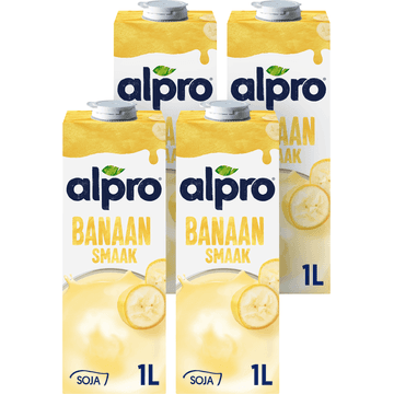 Alpro Sojadrink Banaan Houdbaar 4 x 1L