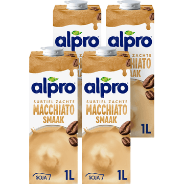 Alpro Sojadrink Macchiato Houdbaar 4 x 1 L