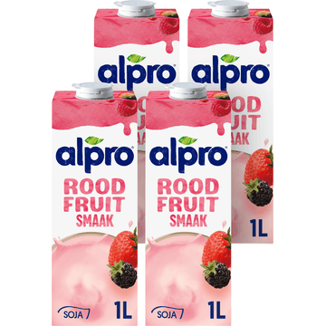Alpro Sojadrink Rode Vruchten Houdbaar 4 x 1 L