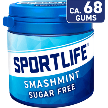 Sportlife Smashmint Suikrvrije kauwgom 102 g