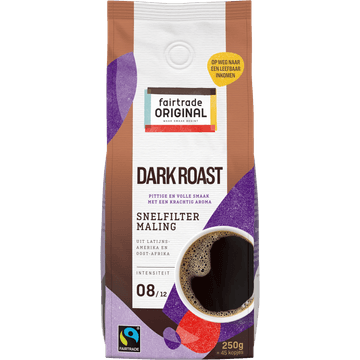 Fairtrade Original Dark Roast Snelfilter Maling 250 g