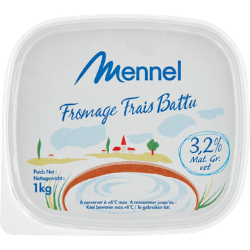 Mennel Fromage Frais Battu 3,2% Vet 1 kg